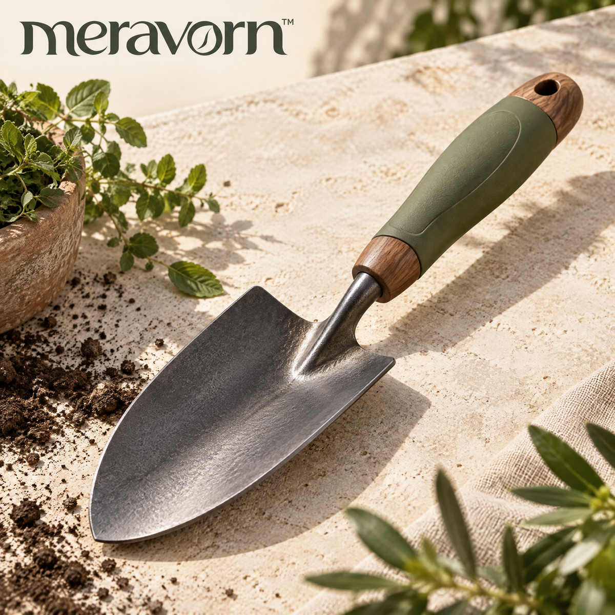 meravorn™ Heavy-Duty Garden Hand Trowel