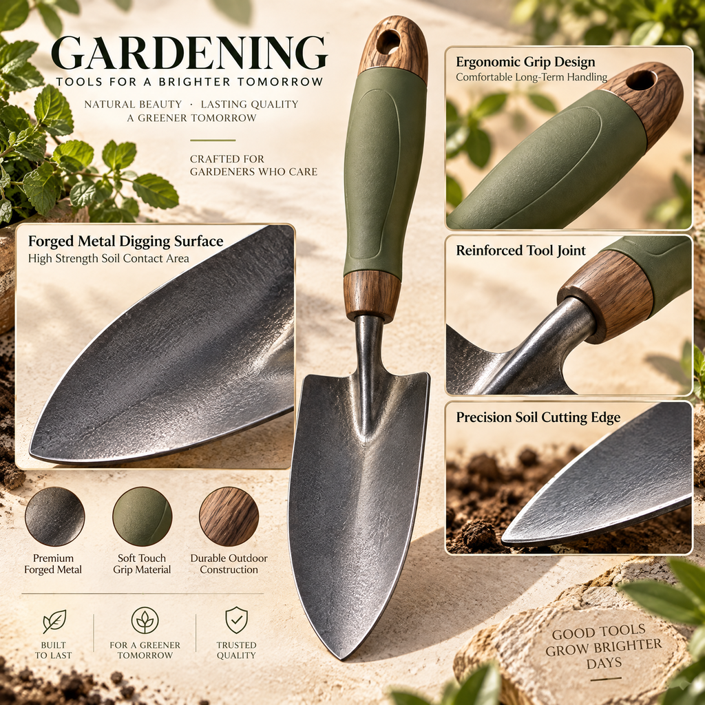 meravorn™ Heavy-Duty Garden Hand Trowel