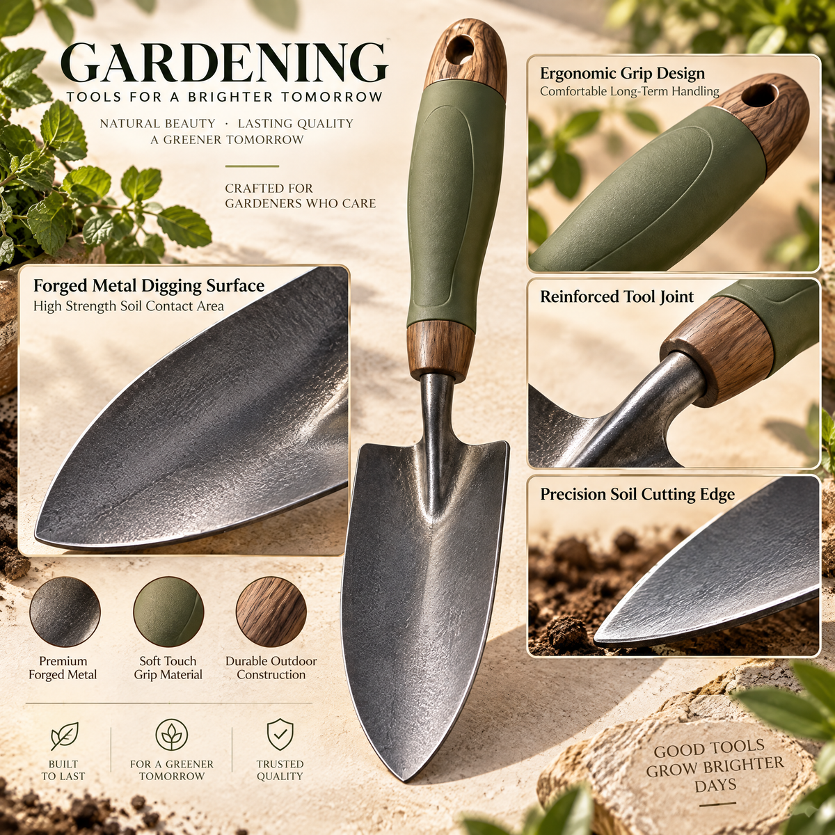 meravorn™ Heavy-Duty Garden Hand Trowel