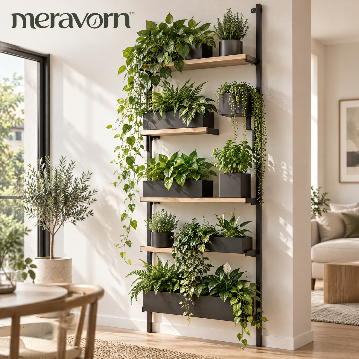 meravorn™ Wall-Mounted Vertical Plant Shelf
