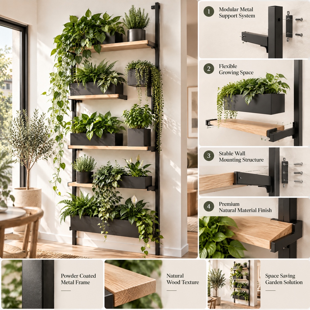 meravorn™ Wall-Mounted Vertical Plant Shelf