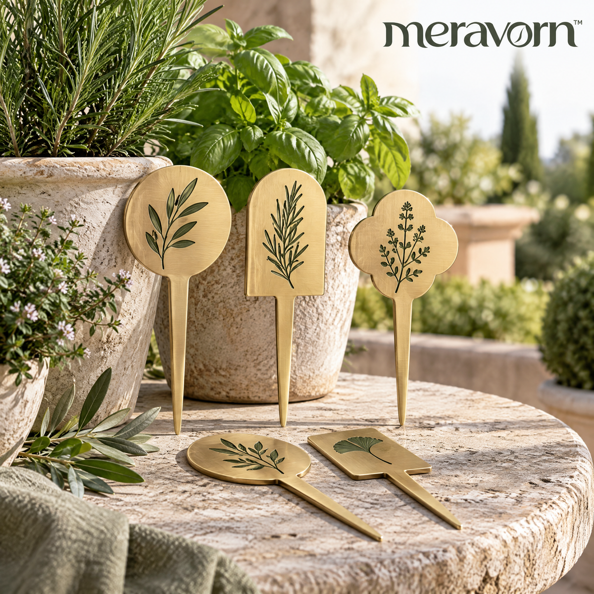 meravorn™ Decorative Herb Plant Marker Set