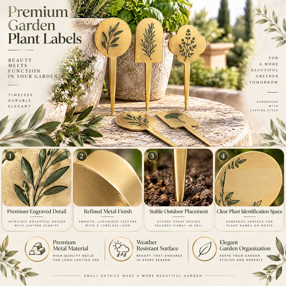 meravorn™ Decorative Herb Plant Marker Set