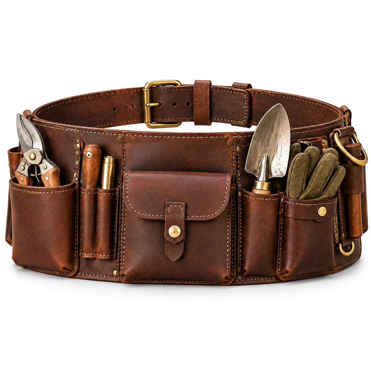 meravorn™ Leather Garden Tool Belt