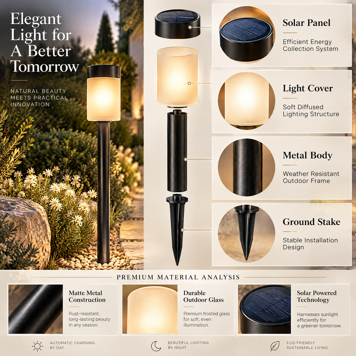 meravorn™ Modern LED Garden Path Lights